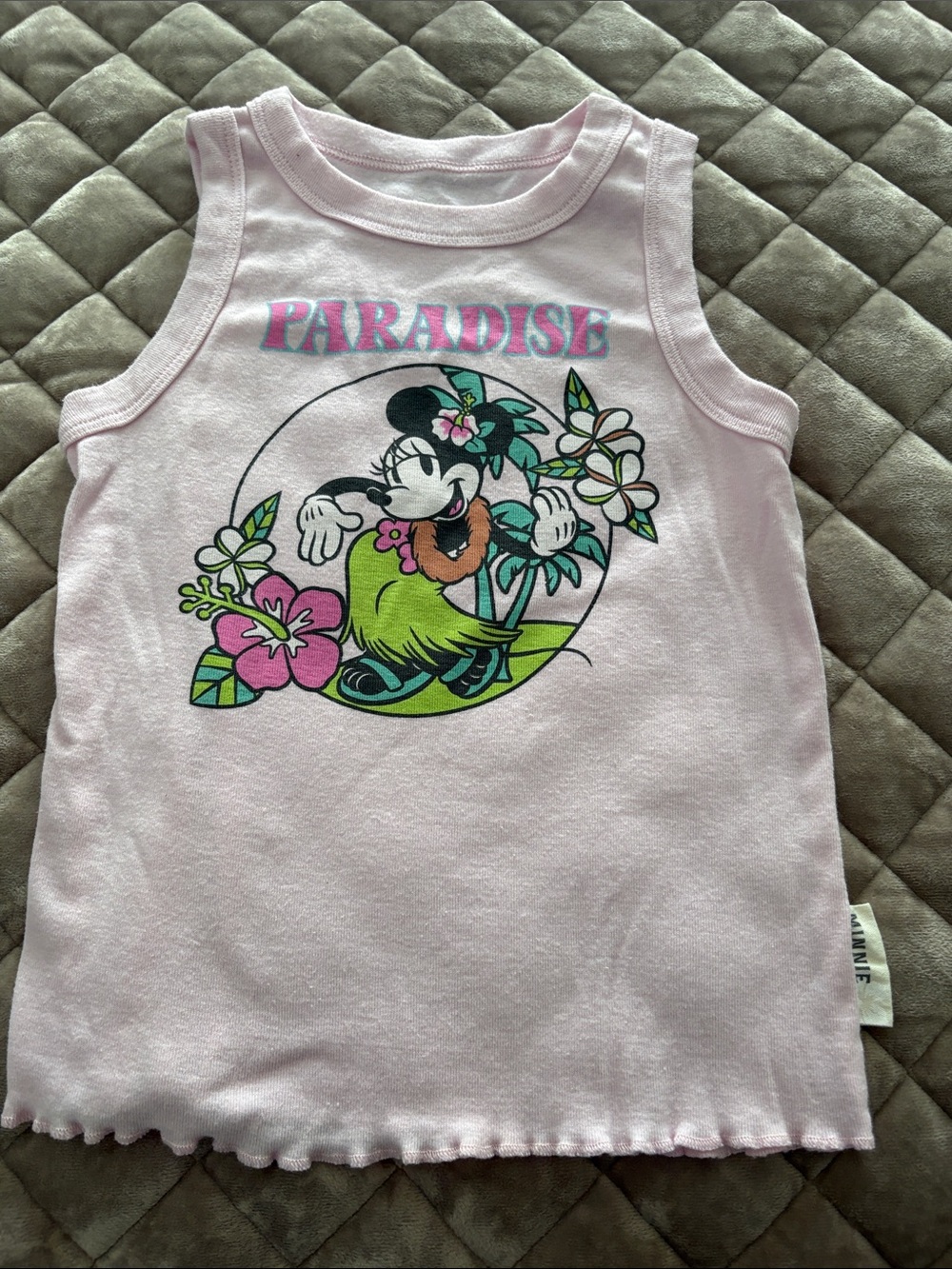 Disney Pink 'Paradise' Minnie Graphic Tank Top 🌺